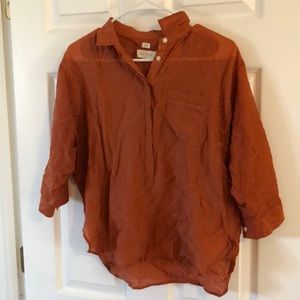 Orange blouse